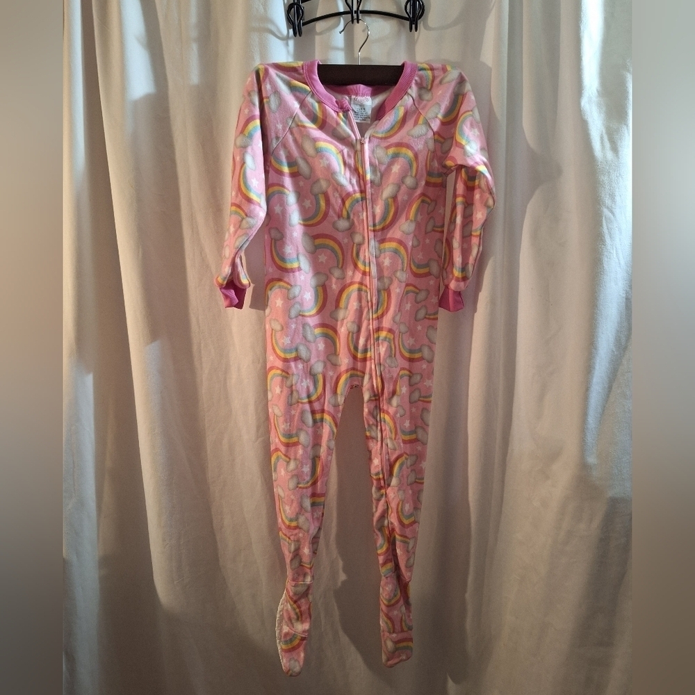 Justice Pink Rainbow Kids Pajama Set